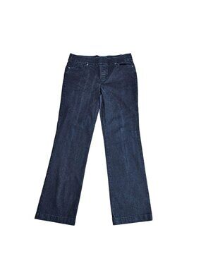 Gloria Vanderbilt Slimming Straight Jeans Womens 10 Blue Dark Wash Stretch Denim